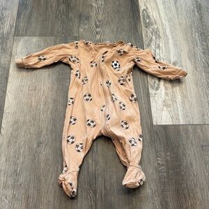 Pekkle Soccer Print Kids One Piece - Tan